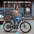 thumbnail image 5 of Cyneira 26" Electric Bike for Adults, 750W Motor, 48V 25AH Removable Battery Ebike, Front Suspension, 7-Speed, Step-Thru E-Bike, UL2849, 5 of 11