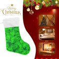 thumbnail image 4 of Coolnut 17.7 Inch Christmas Stockings, 1 PCS Plant Clover Presonalized Large Stocking Sock for Family Holiday Xmas Party Decorations, 4 of 7