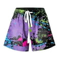 thumbnail image 3 of HAIJIE Plus Size Swim Shorts Comfy Drawstring Casual Elastic Waist Sport Shorts Women for Women Wife Upf 50+ Swimsuit Bottoms with Liner, 3 of 4