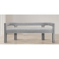 thumbnail image 5 of 5 Piece Boulce Upholstered Dining Chairs and Bench Set in Gray, 5 of 10