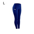 thumbnail image 1 of Leggings Pantalones Elásticos De Yoga De Cintura Alta Fitness Deportes Trajes De Mujer, Azul, L Vogacara  AP002120-03, 1 of 5