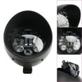 thumbnail image 3 of Multifunctional Beam Headlight Lamp Custom Black Fits For Racer Bobber Chopper, 3 of 12