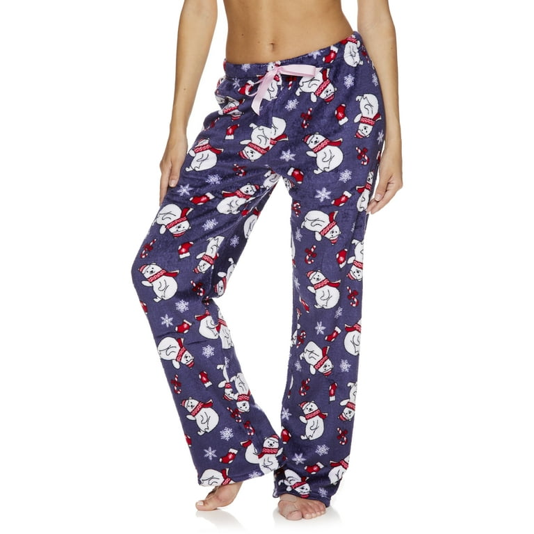 VIP Women's and Women's Plus Size Plush Sleep Pajama Pants, Sizes S-3X