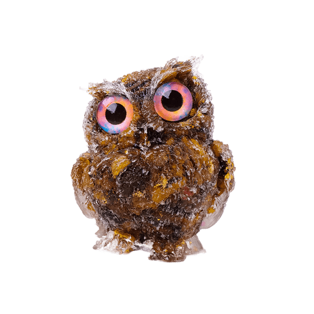 Estatua de búho, recuerdo, colección de animales, regalo, decoración de escritorio, mini figura de búho marrón
