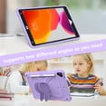 thumbnail image 4 of FJLBDE Case for iPad Pro 10.5 Inch / iPad Air 3rd Generation 2019 with Butterfly Stand, Shockproof Protective Tablet Cover with Pencil Holder Shoulder Strap for Kids Girls, Purple, 4 of 7