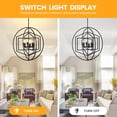 thumbnail image 6 of LovingAHome 6 Lights Farmhouse Pendant Light for Kitchen Island Lantern Style Candle Holders with Black Frame, 6 of 7