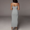 thumbnail image 3 of Sngxgn Women Full Slips Sexy Chemise V Neck Straight Dress(Grey,M), 3 of 7
