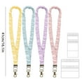 thumbnail image 5 of Sylvtty 4Pcs Stretchy Retractable Scrunchie Lanyard Set with Waterproof ID Card Holders Soft Telescopic Neck Lanyards for Keys Cards And More Resealable Badge Holder, 5 of 7