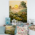 thumbnail image 2 of Designart ' The Blossoming Field With Sunrise ' Farmhouse Canvas Wall Art Print, 2 of 4