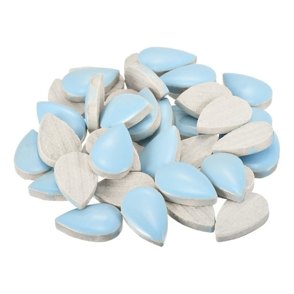 200g Ceramic Mosaic Tiles for Crafts Bulk, Raindrop Light Blue Ceramic Tiles for Mosaic Kits