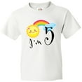 thumbnail image 3 of Inktastic I'm 5- Fifth Birthday Sun Rainbow Youth T-Shirt, 3 of 5