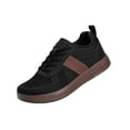 thumbnail image 3 of IEMIEMIEM Women Fashion Sneakers Platform Retro Gum Sole Casual Tennis Skate Shoe Genuine Leather Walking Footwear Anti Slip Trainers Black 11 Wide, 3 of 4