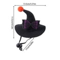 thumbnail image 2 of Cat Wizard Hat Pet Halloween - Adjustable Sorcerer Hat for Cats Small Dogs Cosplay(Black-7,13.5cm), 2 of 6