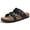 Black Matte, variant on Crestar Cork Footbed Slide Sandals for Women, Comfortable Adjustable Buckle Slip on Slippers With Arch Support for Summer, Brown