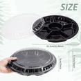thumbnail image 5 of 12pcs Bandejas Redondas Con Tapa Lisa Plástico Domo Botanero negro, 5 of 5