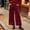 c01Red, variant on JGGSPWM Women's Velvet Cropped Lace-Hem Pants High Waisted Drawstring Wide Leg Pants Casual Lightweight Trousers with Pockets Yellow M
