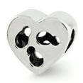 thumbnail image 1 of 925 Sterling Silver Charm For Bracelet Kids Cut Out Heart Bead Kid Line, 1 of 7