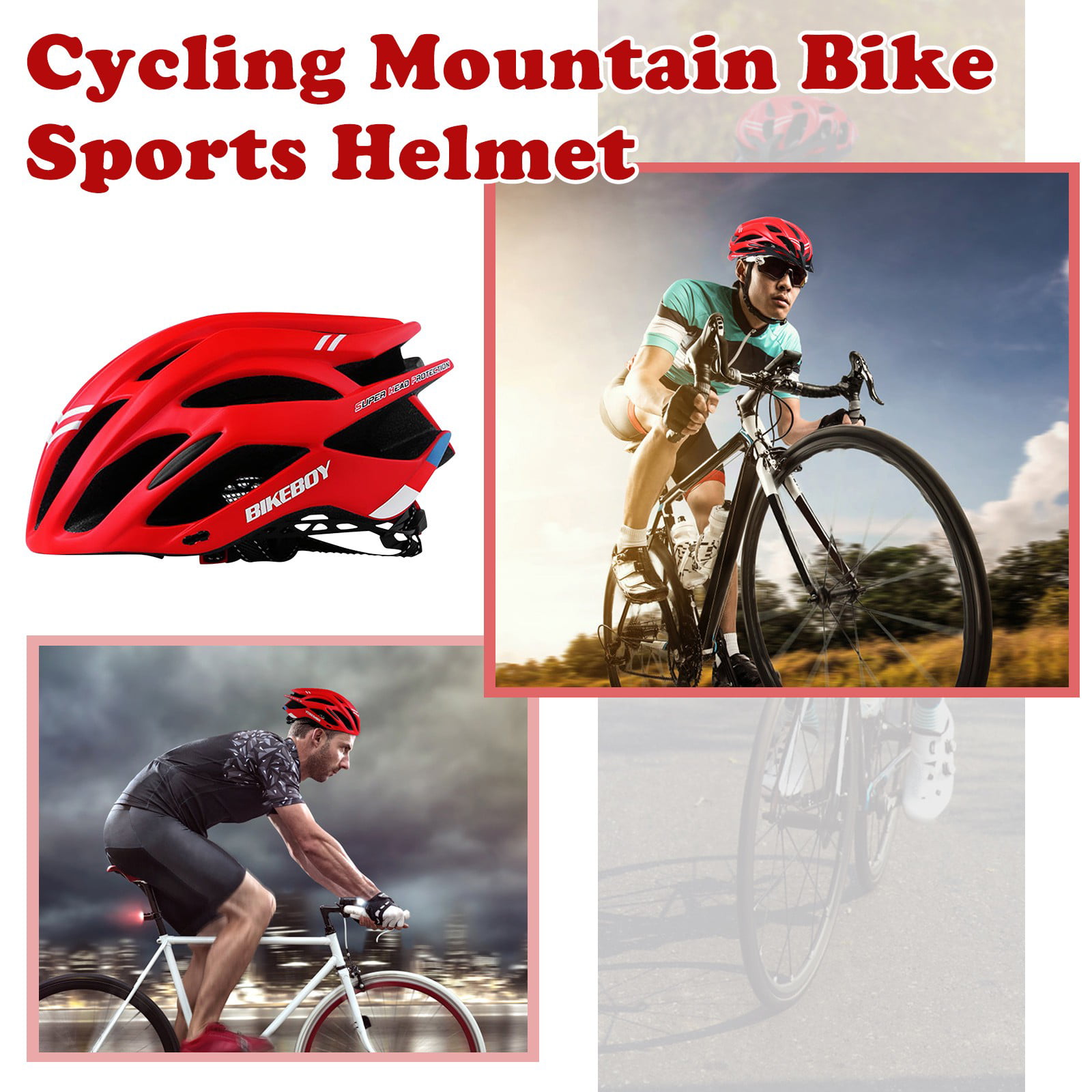 Adjustable Bicycle Helmet Road Cycling Mountain Bike Sports Safety Helmet 