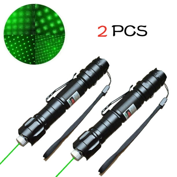 2 Pieces Powerful 10 Miles Range 532 nm Green Laser Pointer Pen Visible