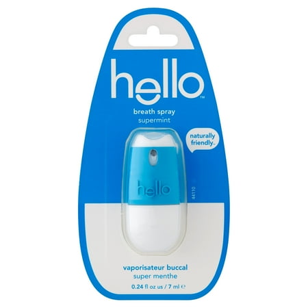 Hello Naturally Friendly Supermint Breath Spray, 0.24 fl oz