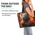 thumbnail image 2 of Balery Cute Maple Leaf Koala Bolsa Tote Estilo Estético con Cremalleras, Bolsa de Hombro, Bolsa de Compras Grande y Plegable, 2 of 8