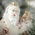 thumbnail image 2 of 7.25"H and 7.5"H Sullivans Gold Santa Ornament - Set of 2, Multicolored Christmas Ornaments, 2 of 3