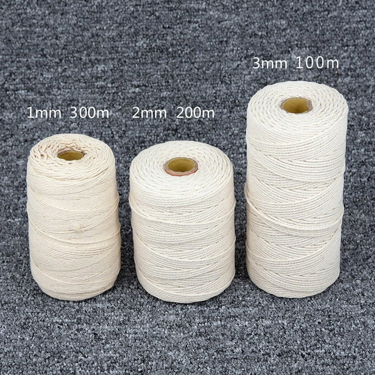  Macrame Cord 3mm x 300 Yards, 100% Natural Cotton Cord Macrame  Rope - Twisted Macrame String Supplies for Wall Hanging Plant Hangers Gift  Wrapping Wedding Decorations : Arts, Crafts & Sewing