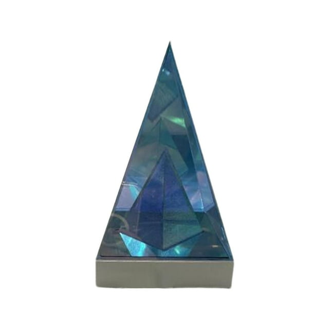 Lámpara de acrílico de la pirámide de la luz 3D lámpara de escritorio, creativa, lámpara de noche luz de la mesita de noche para la decoración del