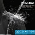 thumbnail image 6 of iFCOW Raincoat,Waterproof Men's Quick Dry Long Rain Jacket, Lightweight Rainwear Reflective Reusable with Hood,Windproof Raincoat Lightweight Poncho,Black -L, 6 of 9