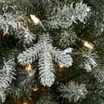 thumbnail image 6 of 4 ft. Pre-Lit Feel Real® Pre-Lit Artificial Snowy Morgan Spruce Christmas Entrance Tree, Green, Pinecones, 70 Clear Lights, Silver Pedestal Urn, 6 of 7