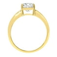 thumbnail image 5 of 2.0 ct Cushion Cut Genuine Cultured Diamond VS1-VS2 G-H 18K Yellow Gold Solitaire Promise Wedding Statement Engagement Designer Ring size 10.5, 5 of 6