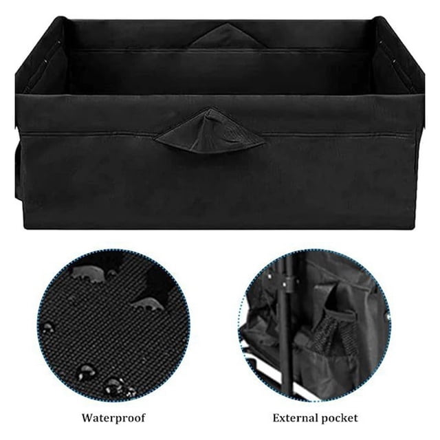 GLFILL Folding Wagon Lining Cloth Bag Trolley Cart Inner Bag Replacement Storage Bag Black