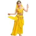 thumbnail image 3 of Wxolcjlv Girls Ethnic Outfits Kids Belly Dance Sequins Camisole Skirts 4Pc Set, Sizes 2-13, 3 of 6