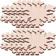 thumbnail image 2 of 50 piezas de manualidades de madera para pintar adornos colgantes de árbol de Navidad recortes de madera sin terminar Navidad (recortes de copo de nieve), 2 of 3