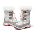thumbnail image 5 of DREAM PAIRS Kids Boys Girls Slip Resistant Faux Fur-Lined Knee High Winter Snow Boots NORDIC GREY/PINK Size 11, 5 of 5