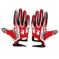 thumbnail image 2 of Un Par De Guantes De Fútbol Antideslizantes, Capa De Palma De Silicona, Guante De Bateo De Béisbol Transpirable, Guantes De Fútbol Portátiles De Rendimiento Mejorado Para, 2 of 7