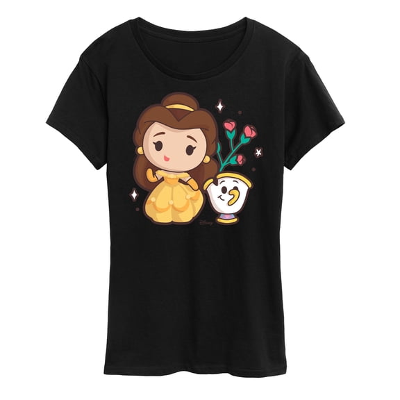 Disney - Belle And Chip - Women's Short Sleeve Graphic T-Shirt