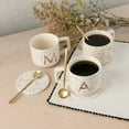 thumbnail image 5 of Thyme & Table 13.5 fl oz Monogram D Stoneware Mug, Coaster and Stir Set, 5 of 5