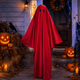 thumbnail image 3 of Halloween Red Ghost Costume Cloak for Spooky Party Cosplay Trick or Treat Dress Up, 3 of 4
