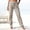 hwj# Beige830, variant on Huowey Palazzo Pants For Women Floral Print High Waist Drawstring Capri Pants With Pockets Wide Leg Cropped Pants Summer Baggy Breathable Cozy Ankle Length Trousers,White,L