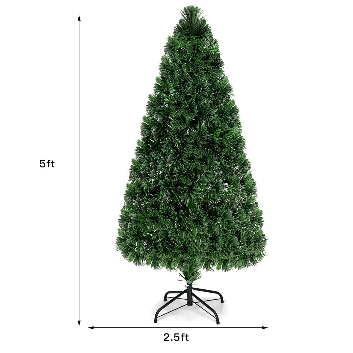 Costway 3Ft Pre-Lit Fiber Optic PVC Christmas Tree Tabletop Costway 3Ft Pre-Lit Fiber Optic PVC Christmas Tree Tabletop