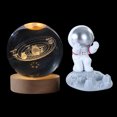 thumbnail image 2 of Bola de cristal de astronauta de galaxia planetaria luminosa con luz de noche de empuje manual de astronauta Fuente de alimentación USB para mantener el calor / luz de noche rgb regalo para Wmkox8yii  gf7610, 2 of 8