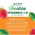 thumbnail image 3 of Suplemento Lifeable Vitamina D3 + K2 60 gomitas para adultos, 3 of 5