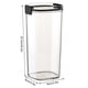 thumbnail image 2 of Tarro transparente para cereales, con doble sellado, apilable, para despensa, conservación de alimentos, tapa transparente, almacenamiento seguro de alimentos, artículo esencial para el hogar., 2 of 8