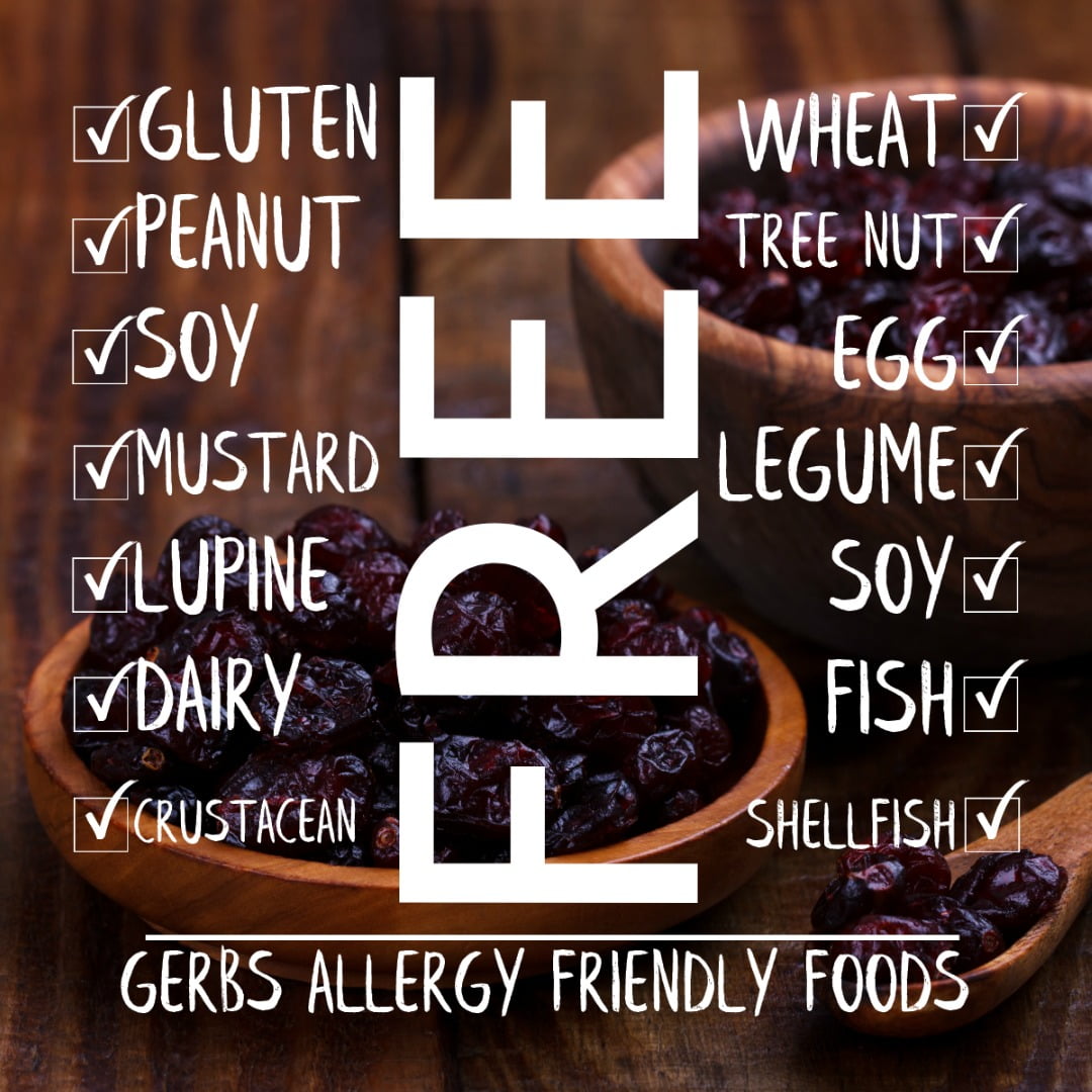 Dried Cape Cod Cranberries by Gerbs - 2 LBS - Sweetened - Unsulfured -Top 14 Food Allergen Free & NON GMO