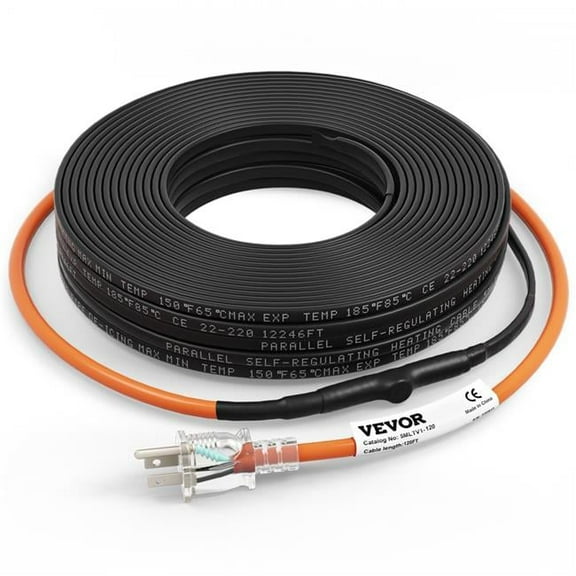 Vevor ZDWGDJRDLDGWQ7X0ZV1 120 ft. Self-Regulating Pipe Heating Cable