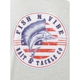 thumbnail image 5 of Fish N Vibe Men's Short Sleeve Fishing Performance Outdoor Graphic T-Shirt, Micro Chip Cationic, 2XL, 5 of 7