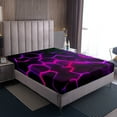 thumbnail image 3 of Erosebridal Modern Abstract Fitted Sheet Full, Honeycomb Geometry Fitted Sheet Set Full, Futuristic Room Decor（No Top Sheet）, 3 of 6