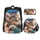 thumbnail image 1 of Disketp Playful Cat Mochila Estampada de Gran Capacidad con Lonchera y Estuche, Set de 3 Piezas para Estudiantes, 1 of 7