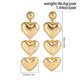 thumbnail image 3 of Pendientes con forma de corazón en capas – Pendientes con colgante en forma de corazón chapados en oro, regalos de joyería para mujeres y niñas, 3 of 5